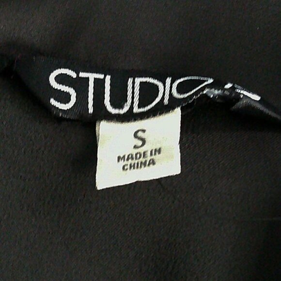 Studio 19 - Black Spaghetti Strapped A-Line Dress - Small - Picture 6 of 8